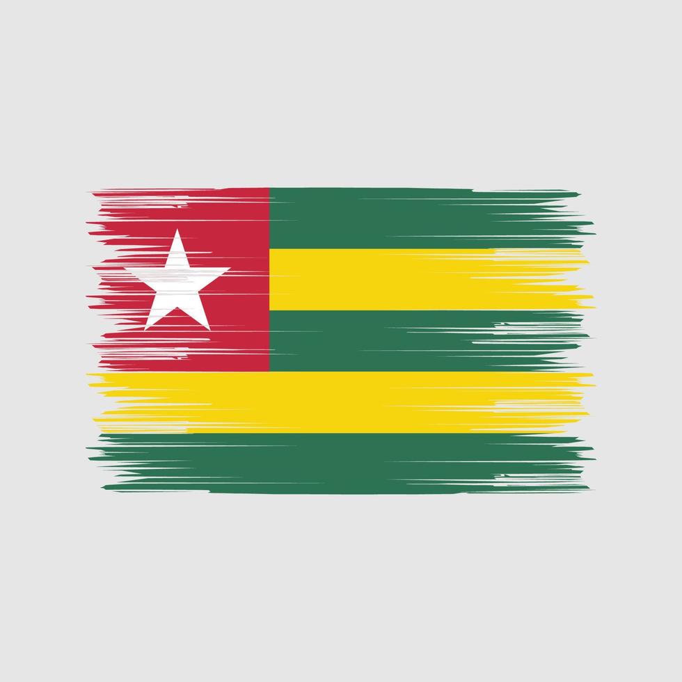Togo Flag Brush. National Flag vector