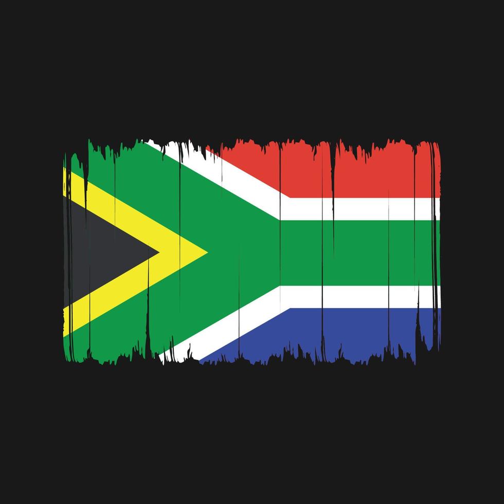 South Africa Flag Brush Strokes. National Flag vector