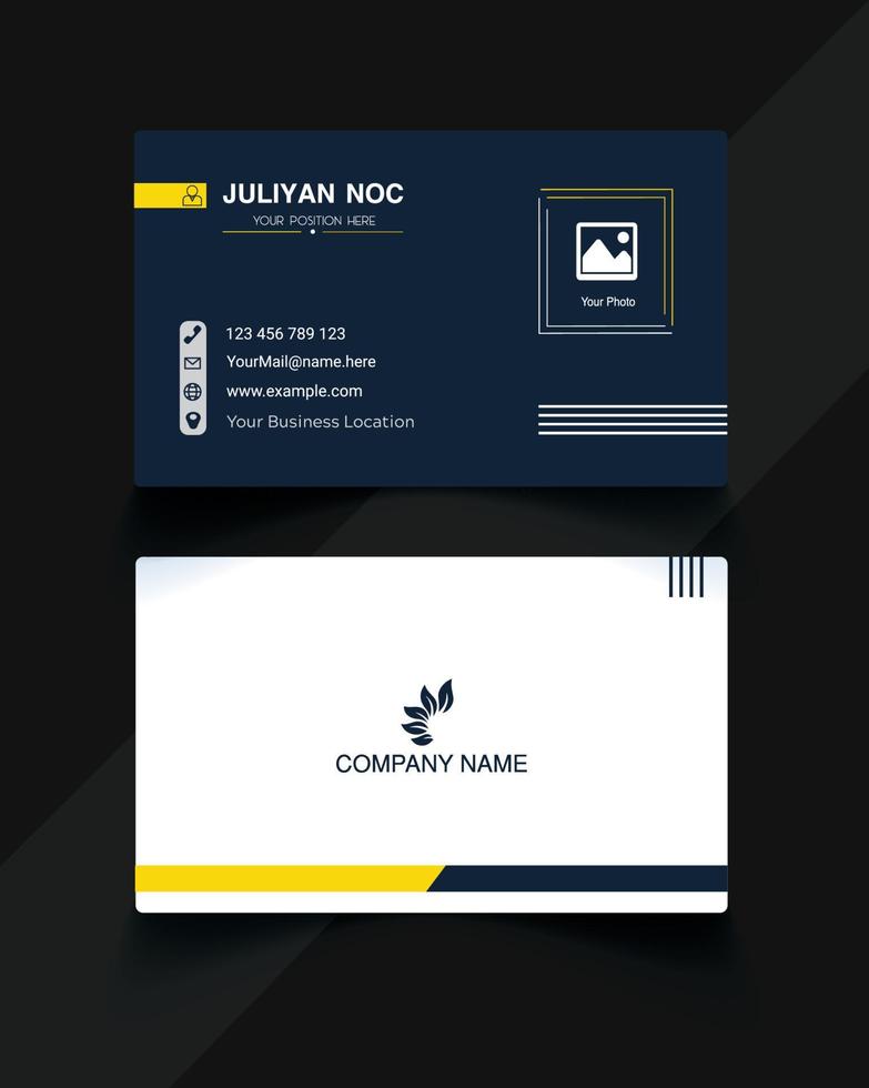 Business card design unique and creative vector