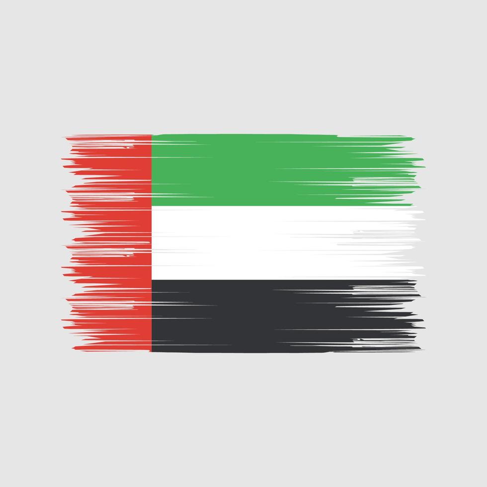 United Arab Emirates Flag Brush. National Flag vector