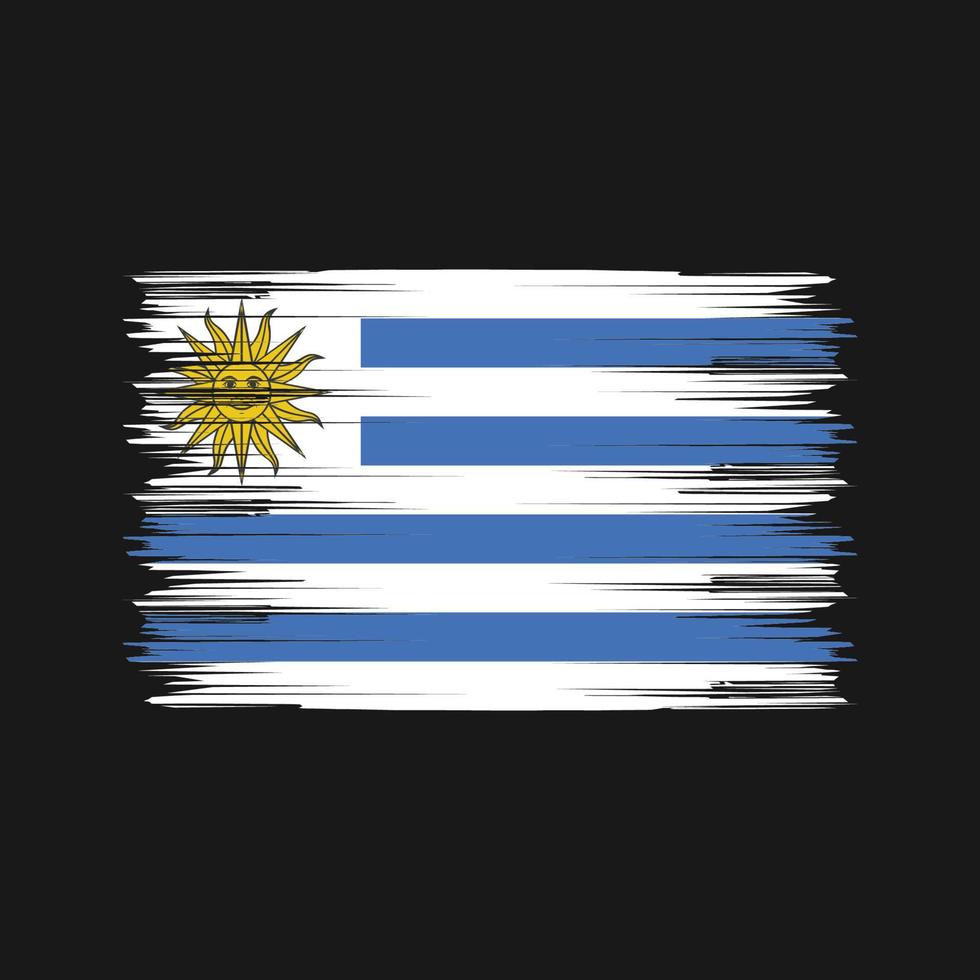 cepillo de la bandera de uruguay. bandera nacional vector