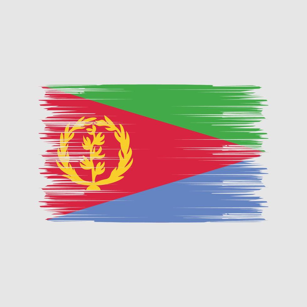 Eritrea Flag Brush. National Flag vector