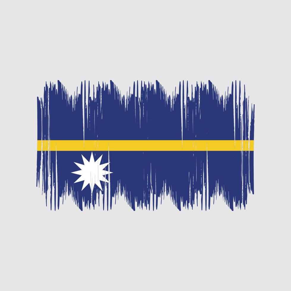 Nauru Flag Bush Strokes. National Flag vector