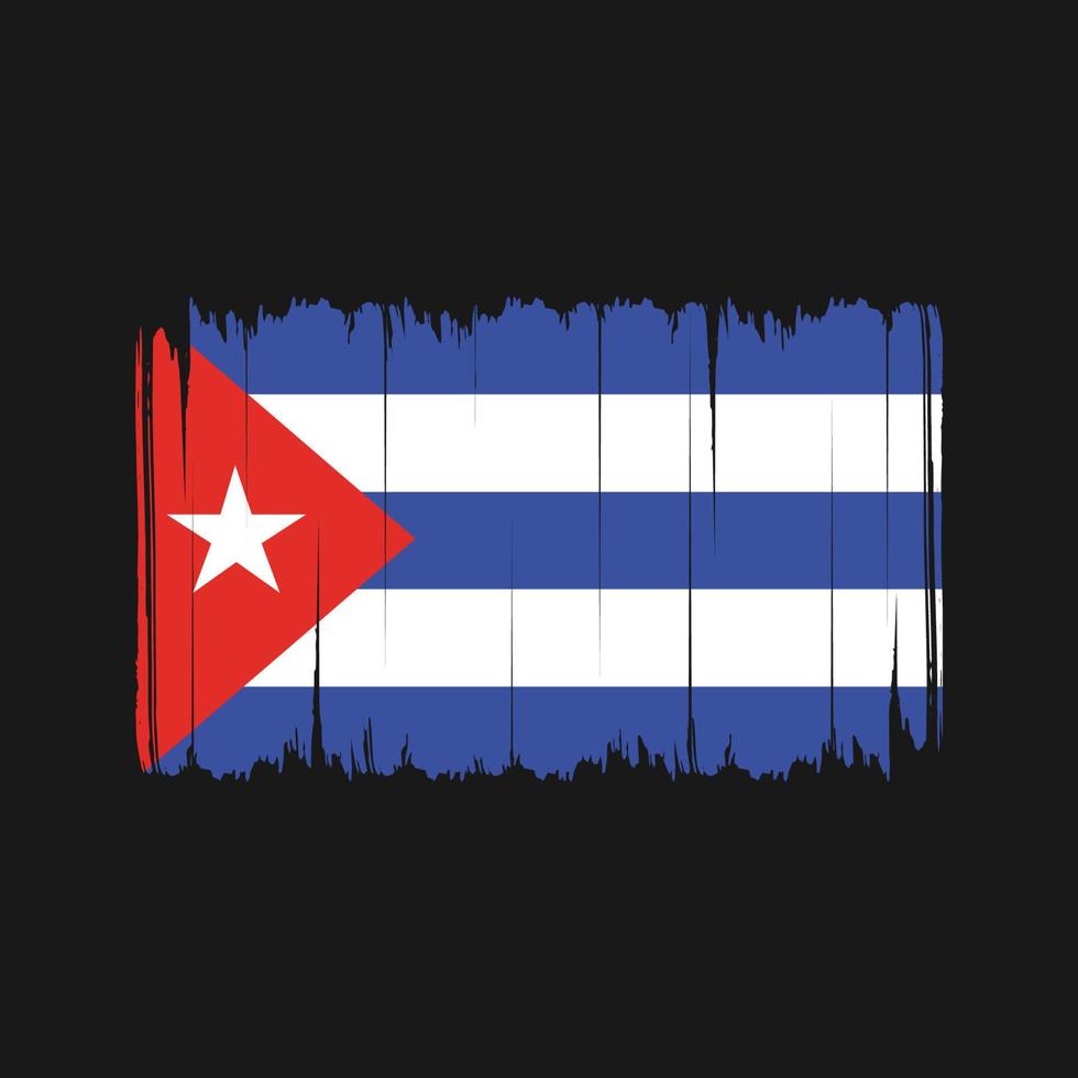 Cuba Flag Brush Strokes. National Flag vector