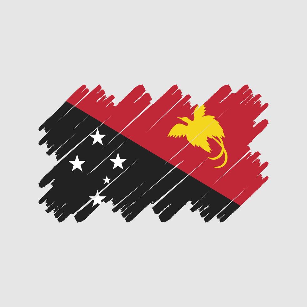 Papua New Guinea Flag Brush. National Flag vector