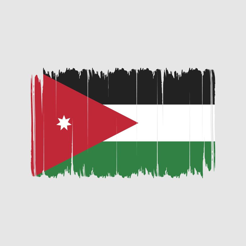 Jordan Flag Brush Strokes. National Flag vector