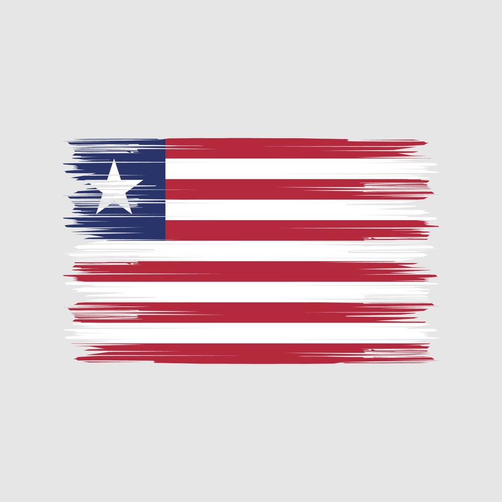 cepillo de la bandera de liberia. bandera nacional vector