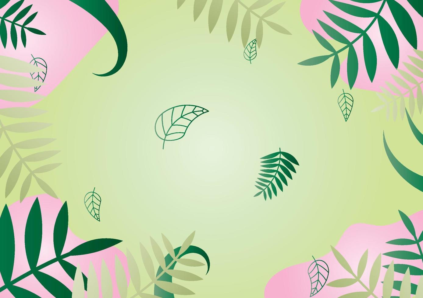 Springtime many leaf botony plant abstract background outdoor nature garden backdrop vector illustration