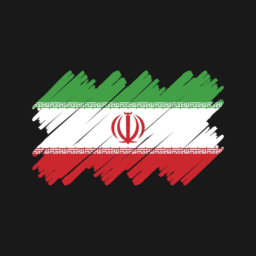 Iran Flag Brush. National Flag vector