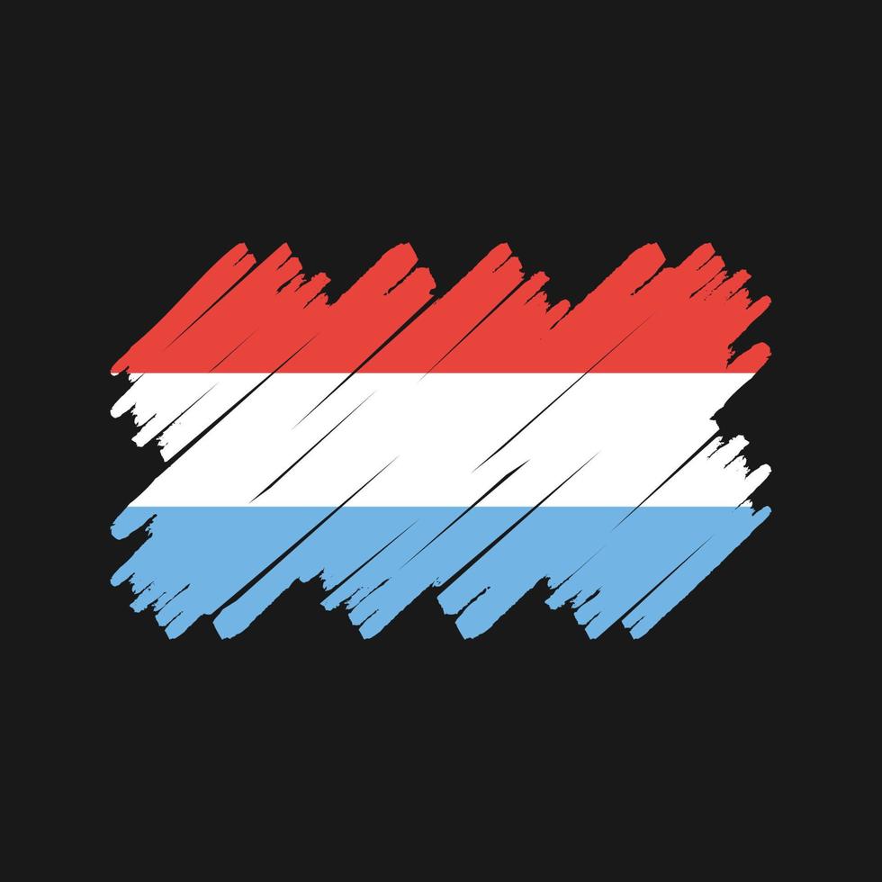 Luxembourg Flag Brush. National Flag vector