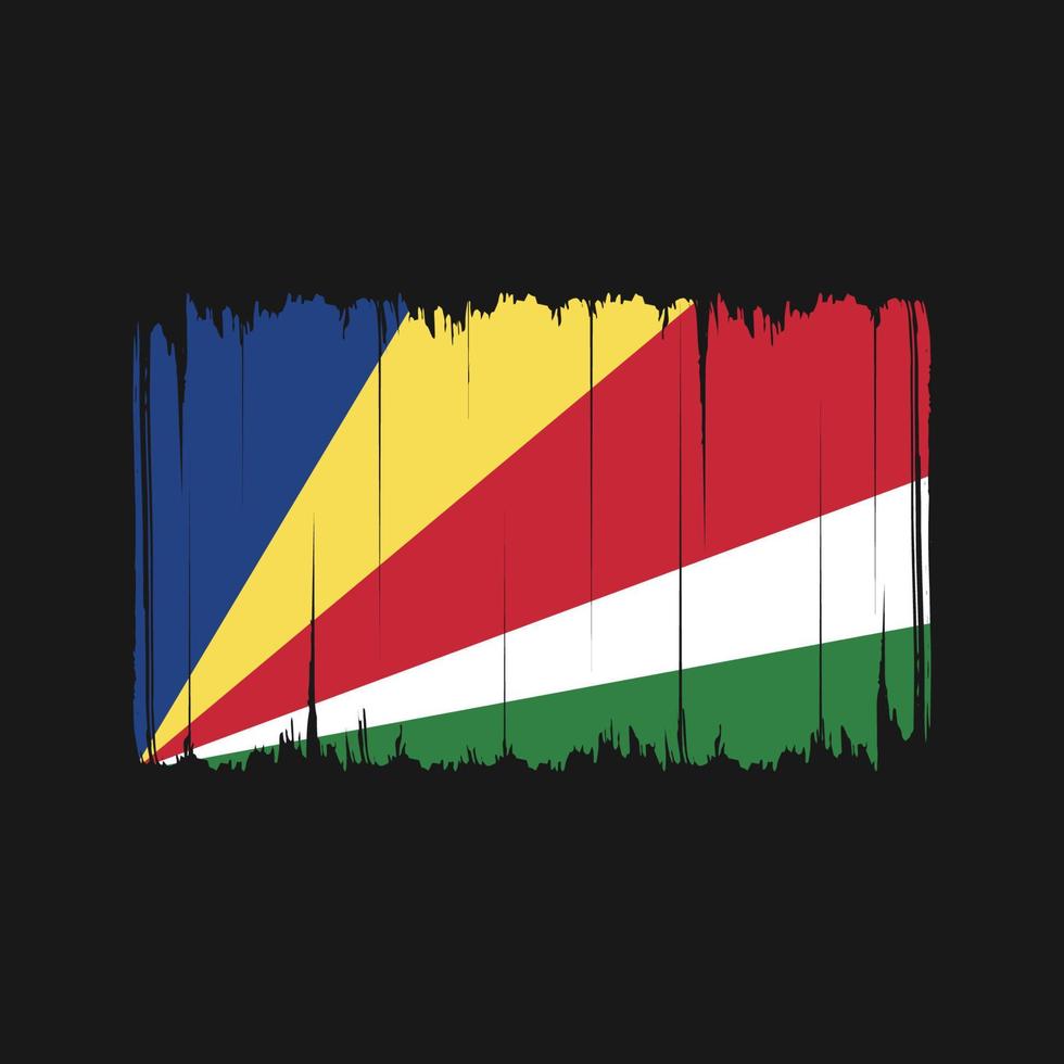 trazos de pincel de bandera de seychelles. bandera nacional vector