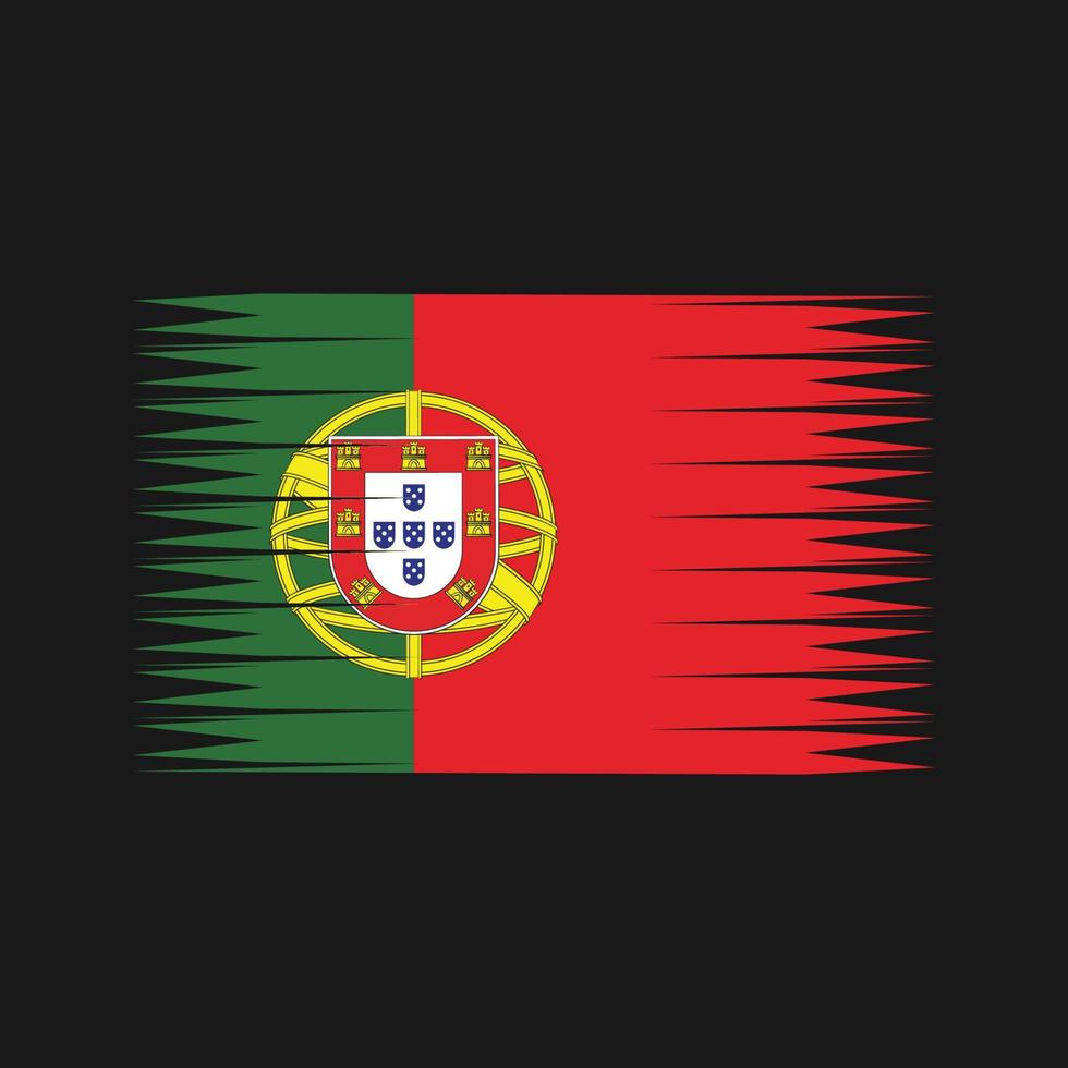 vector de bandera portuguesa. bandera nacional