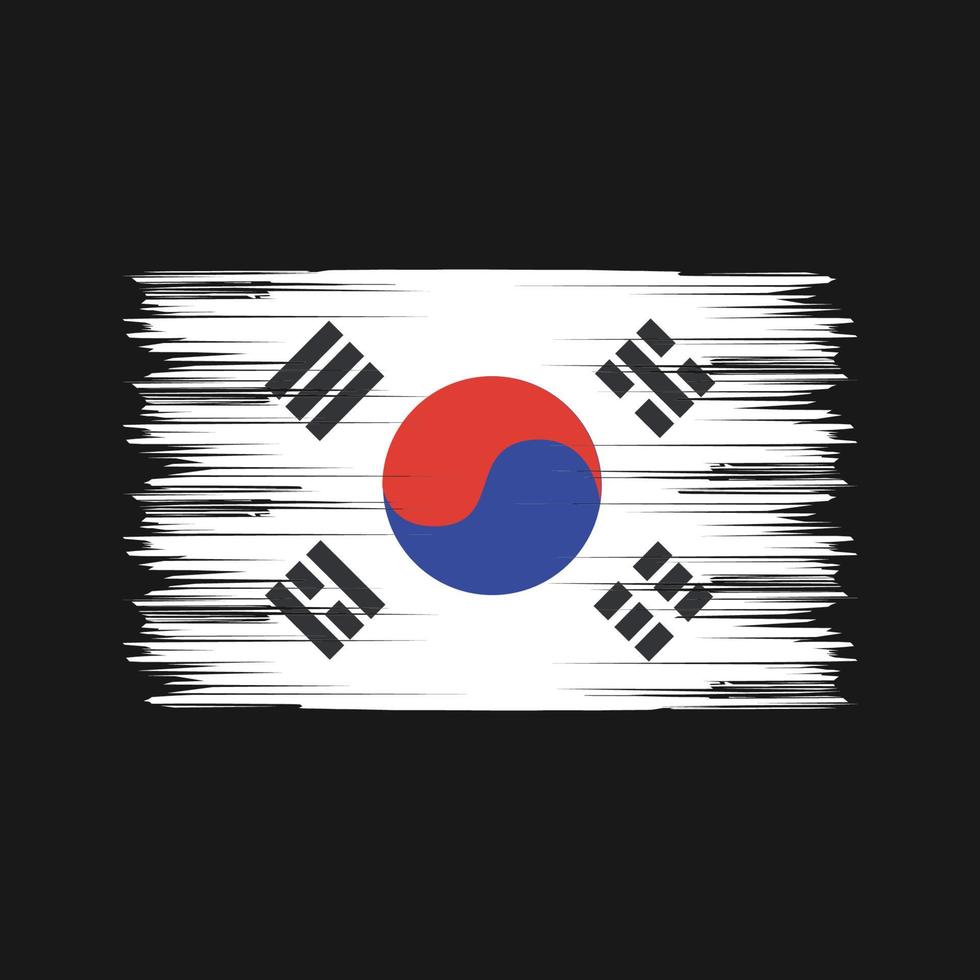 South Korea Flag Brush. National Flag vector