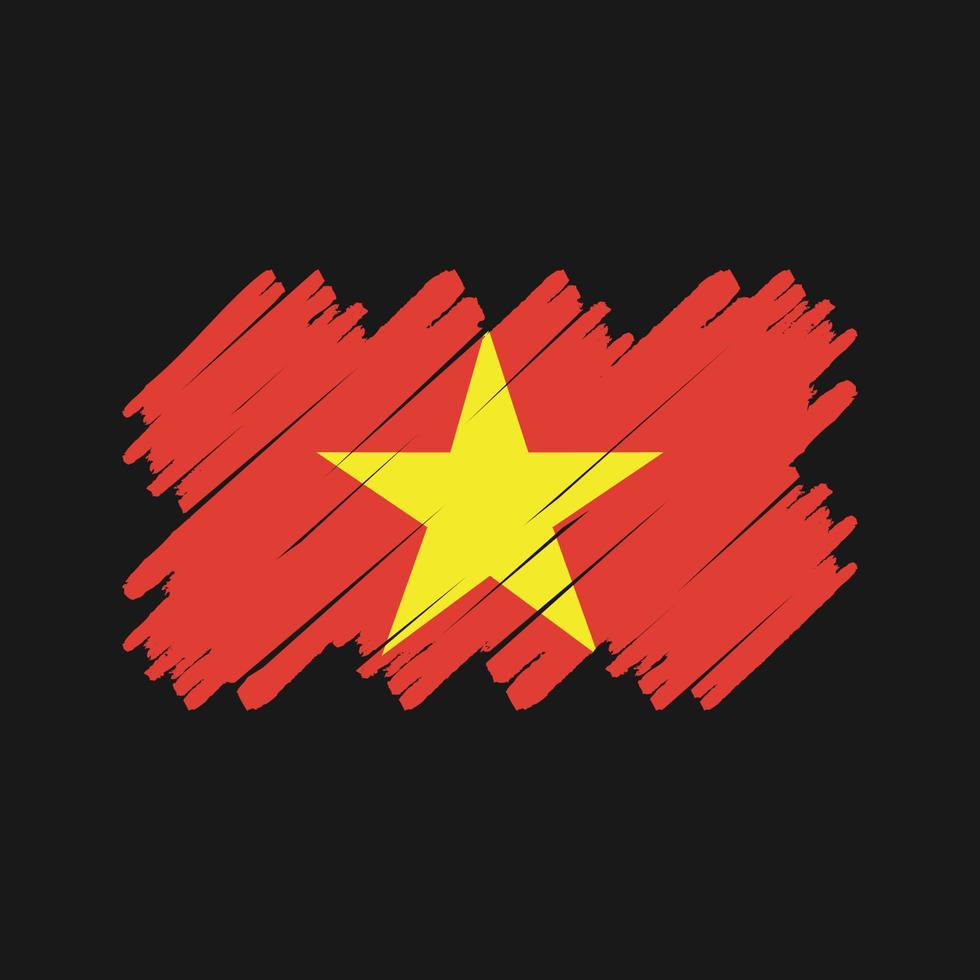 Vietnam Flag Brush. National Flag vector