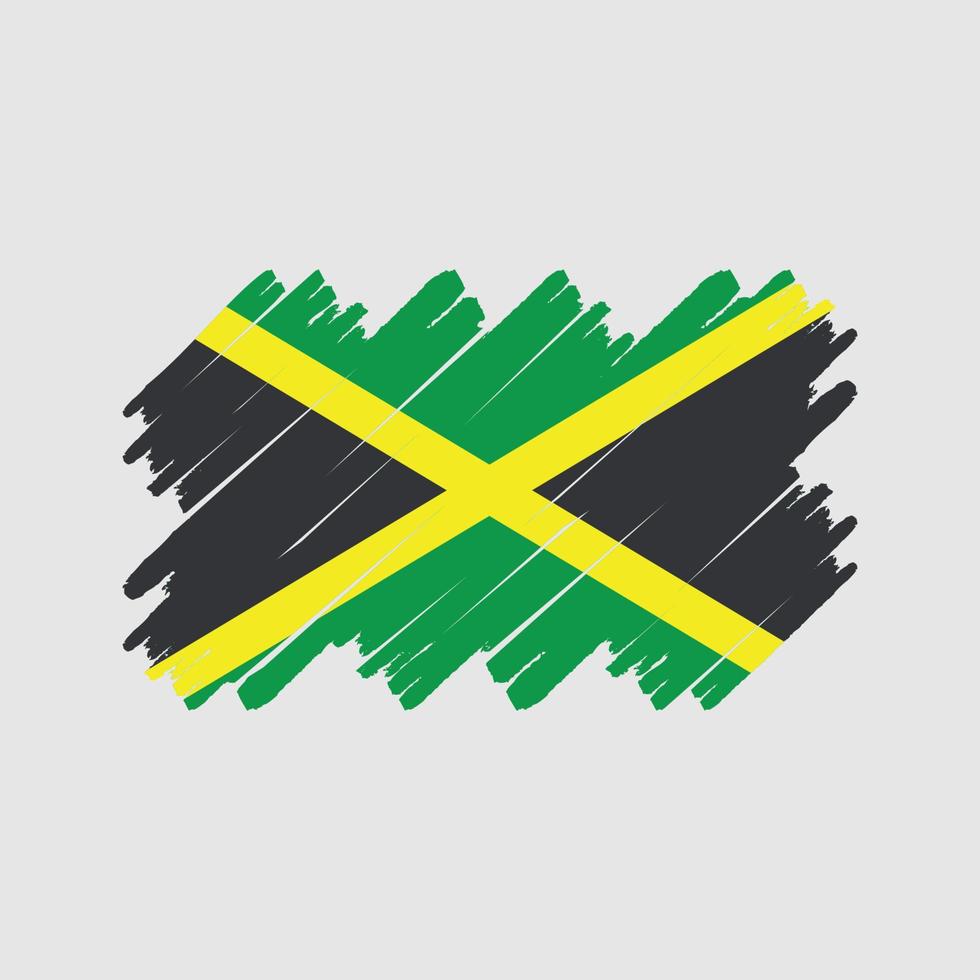 Jamaica Flag Brush. National Flag vector