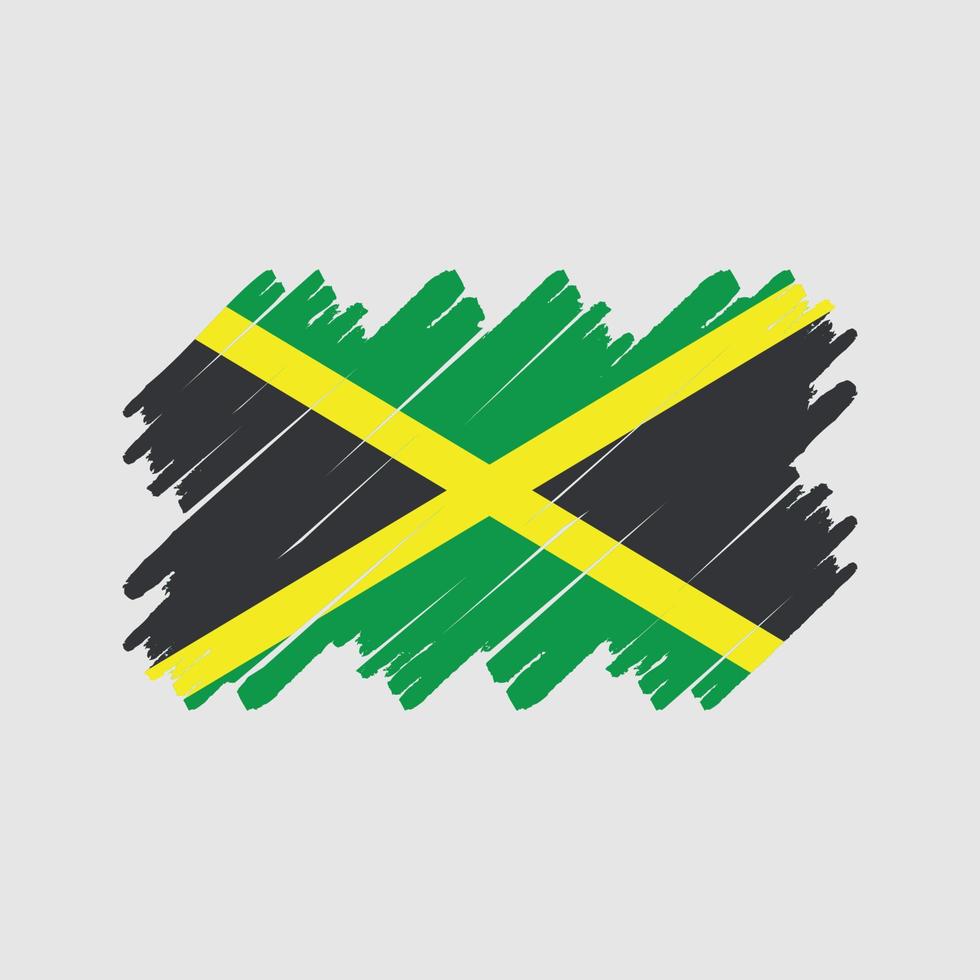 cepillo de bandera jamaica. bandera nacional vector