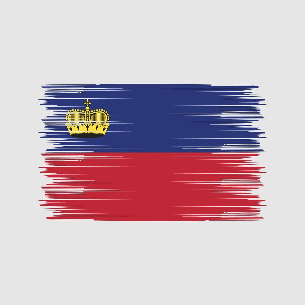 pincel de bandera de liechtenstein. bandera nacional vector