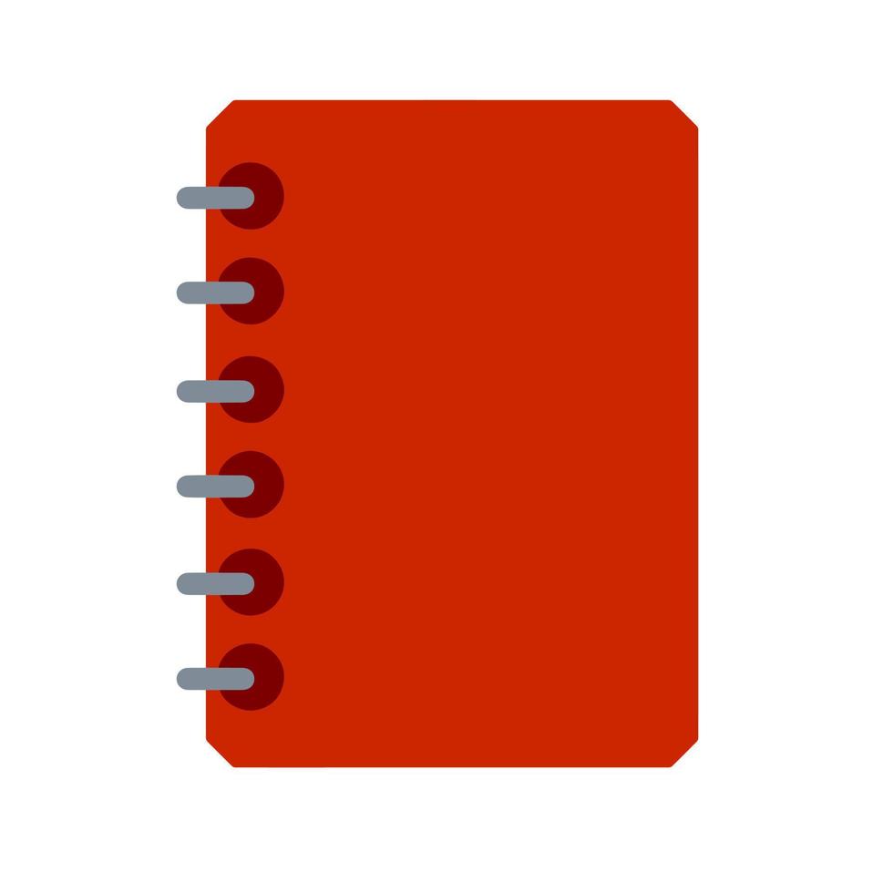 Notepad. Closed notebook for writing. School book or textbook for studying. Flat cartoon vector