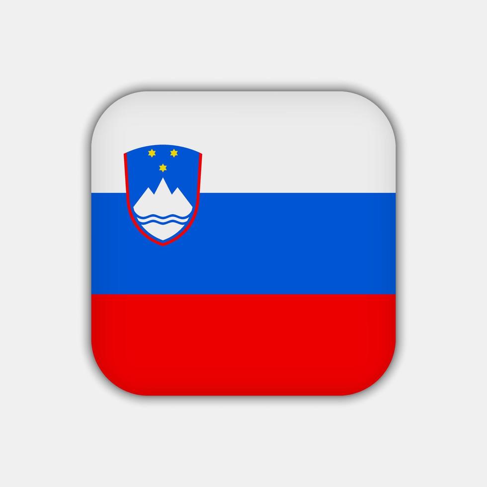 Slovenia flag, official colors. Vector illustration.