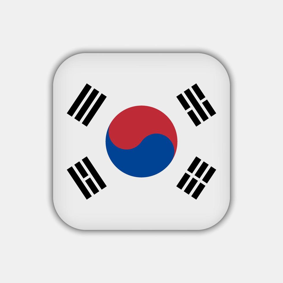 South Korea flag, official colors. Vector illustration.