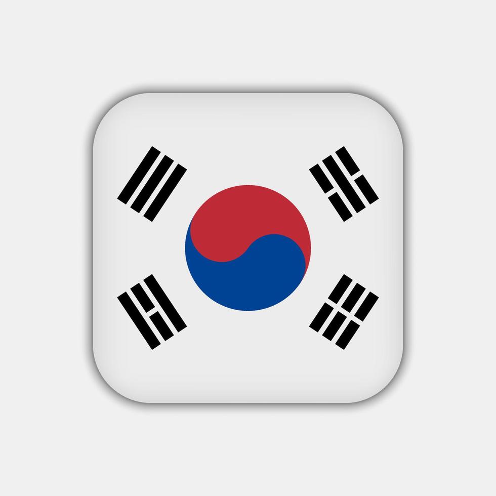 South Korea flag, official colors. Vector illustration.