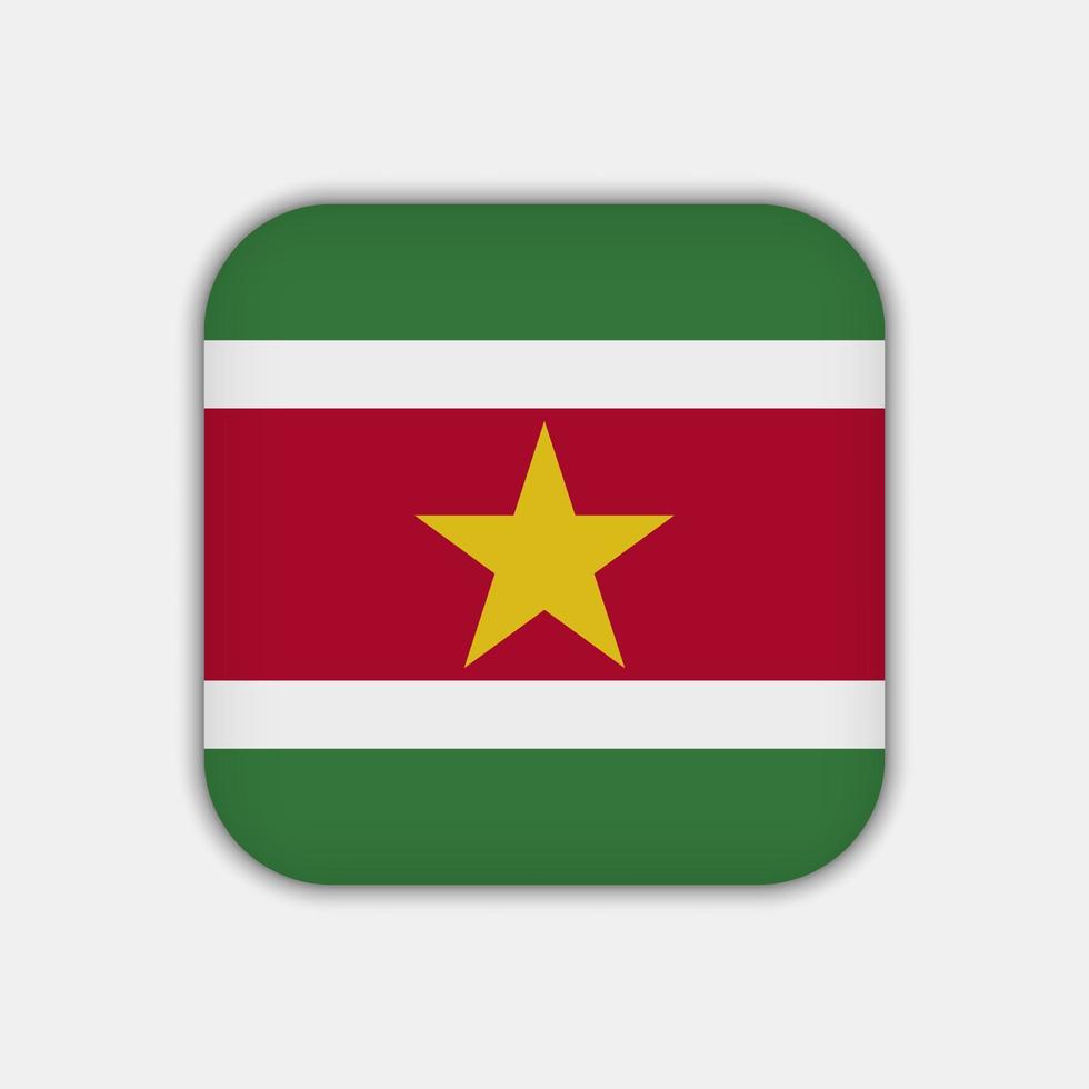 Suriname flag, official colors. Vector illustration.