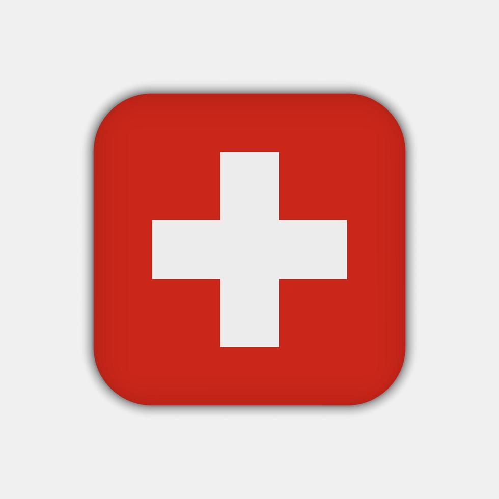 bandera suiza, colores oficiales. ilustración vectorial vector