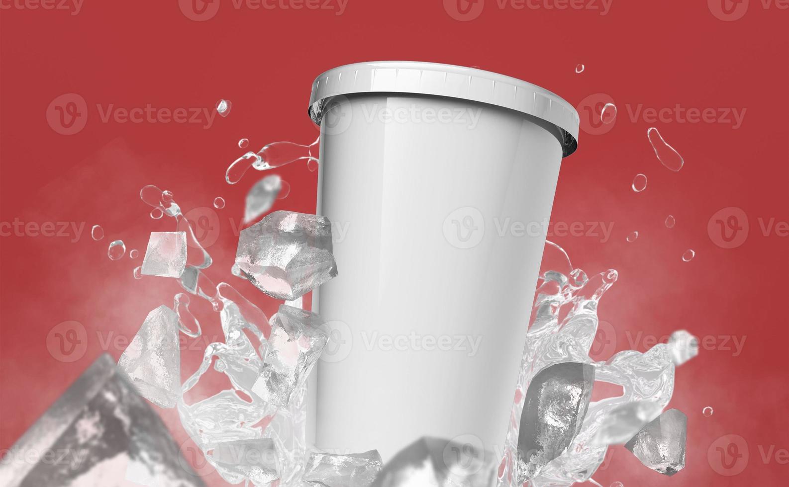 Plastic cup Mockup Rendering  Design photo
