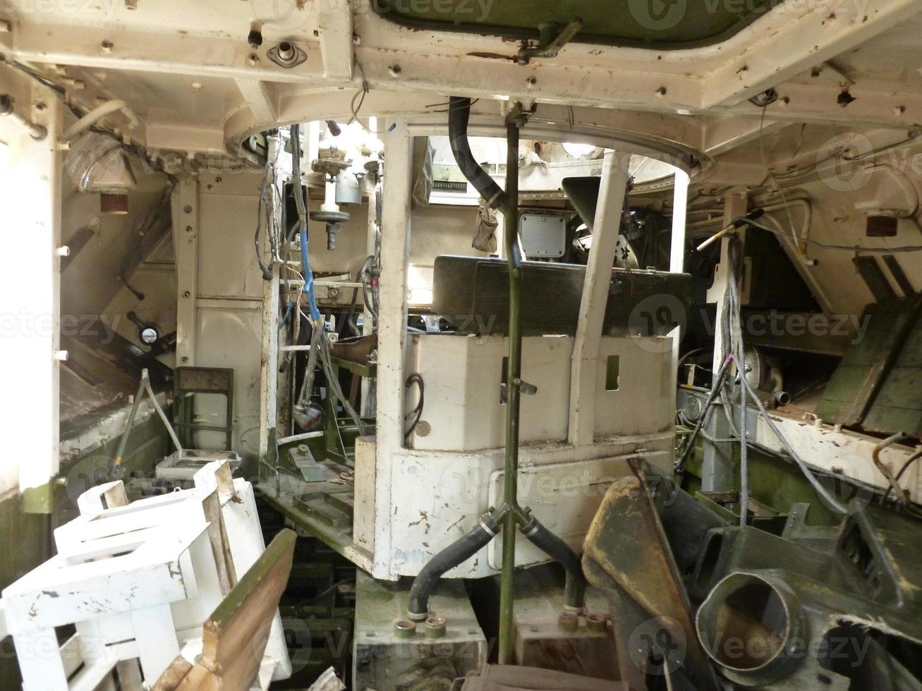 Heavy military equipment destroyed in battle photo