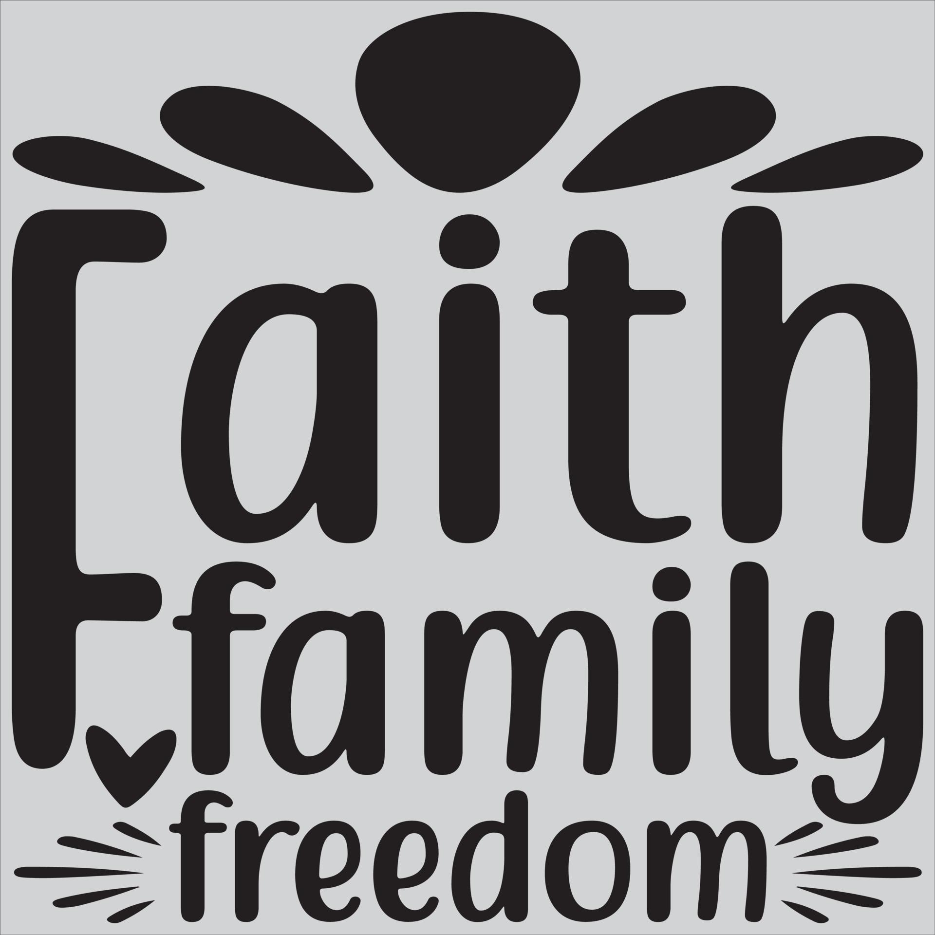 Faith family freedom. 11082722 Vector Art at Vecteezy