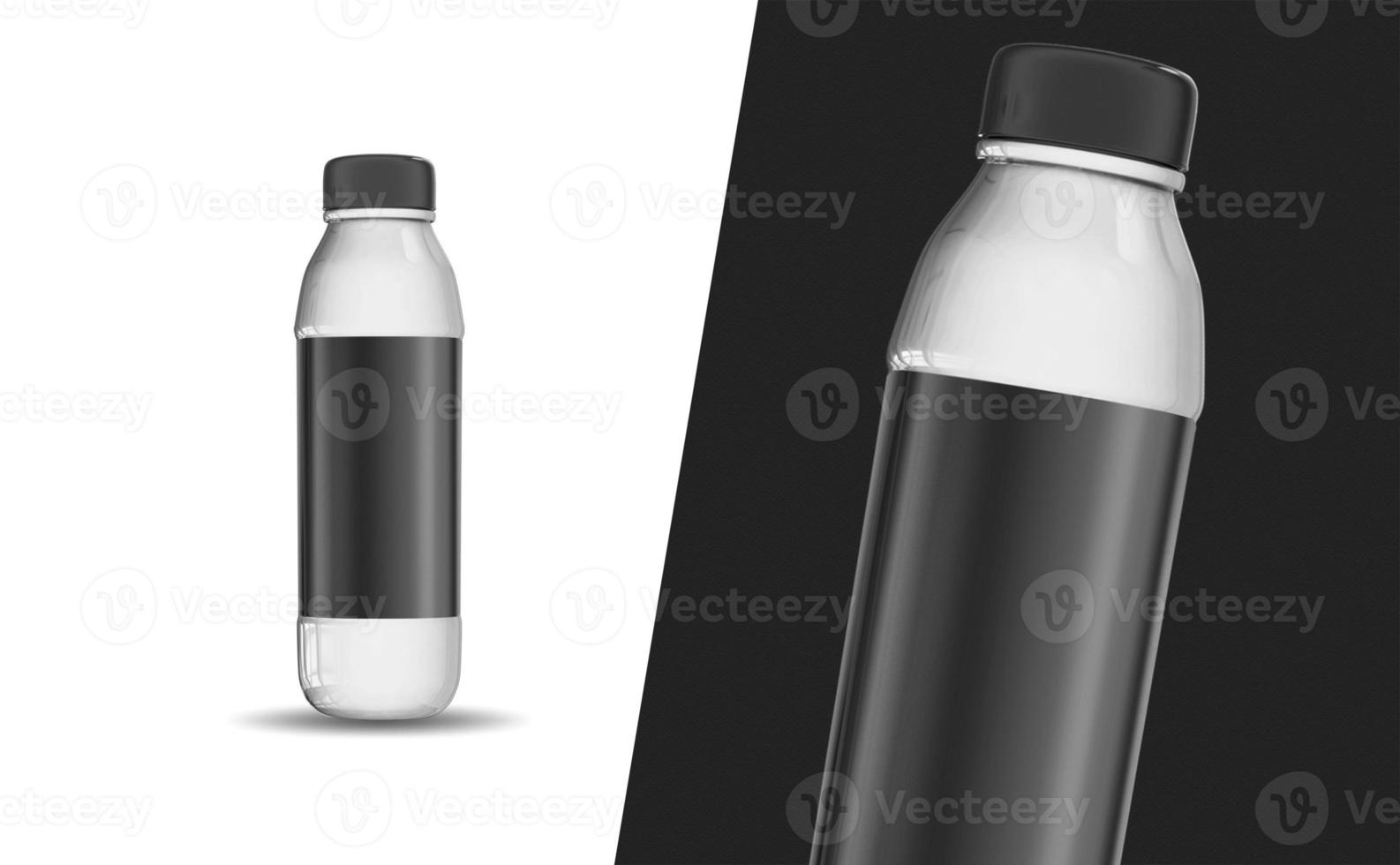 Small Bottle 3D Rendering. Mockup Design photo