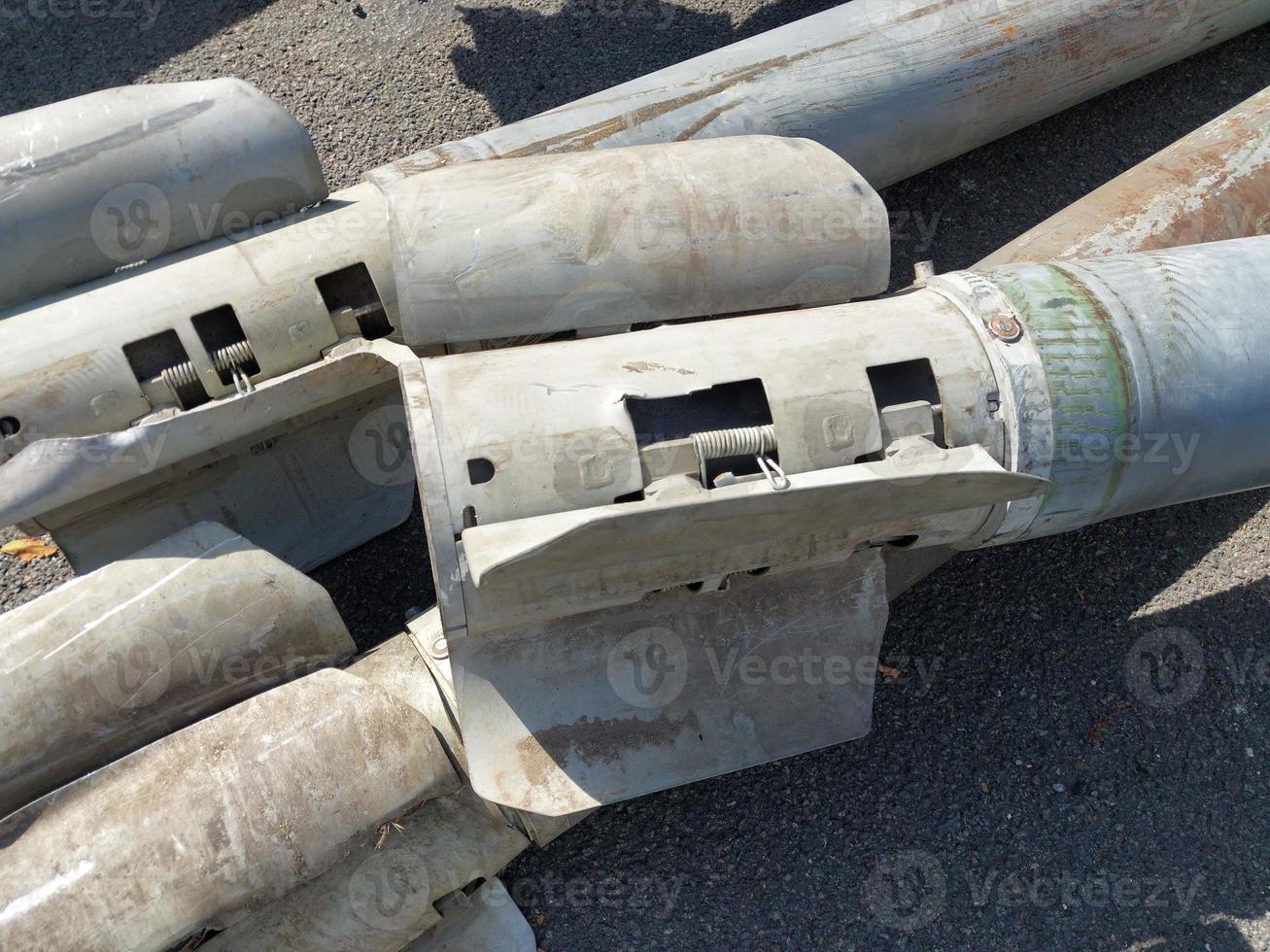 Cluster munition missiles destroyed in the war photo