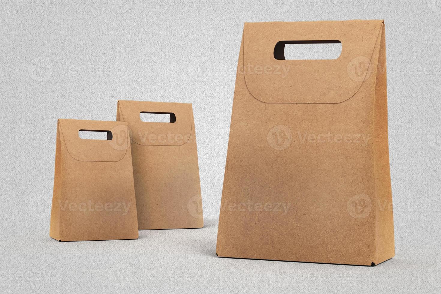 Paper Bag Rendering Mockup Design photo