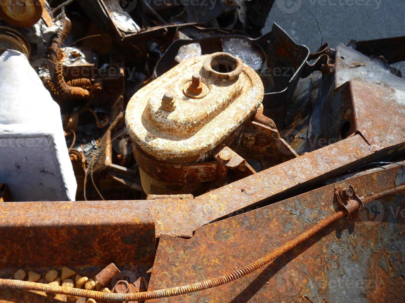 Heavy military equipment destroyed in battle photo