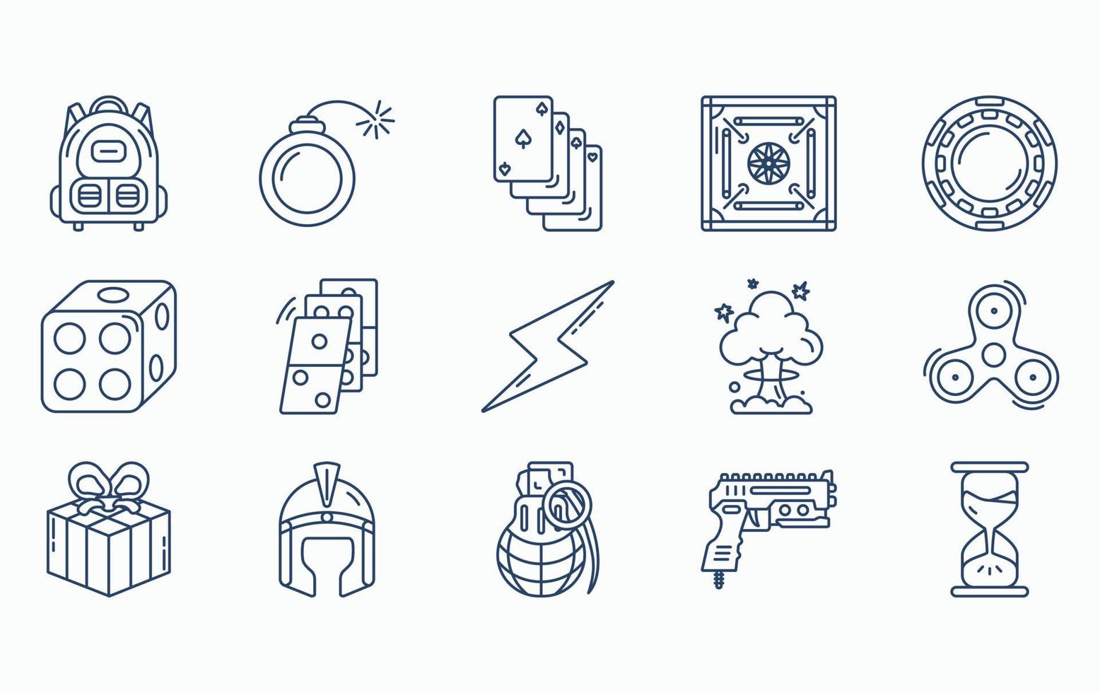 Video Game Elements icon set vector