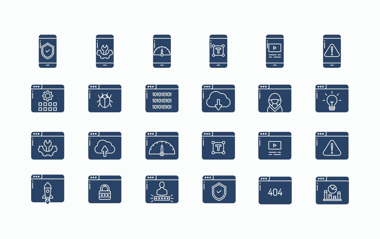 Software and website Development icon set vector