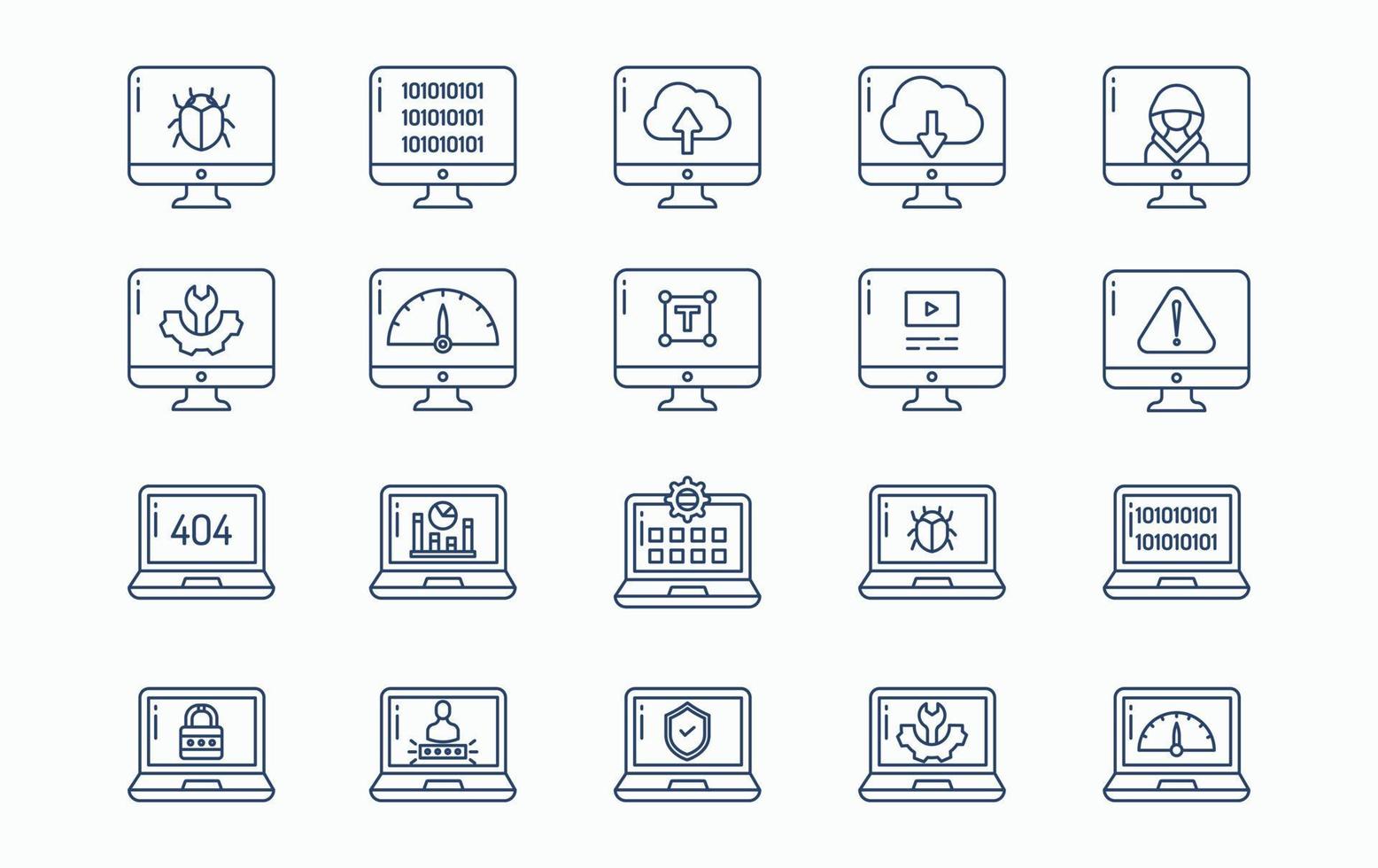 Software and website Development icon set vector