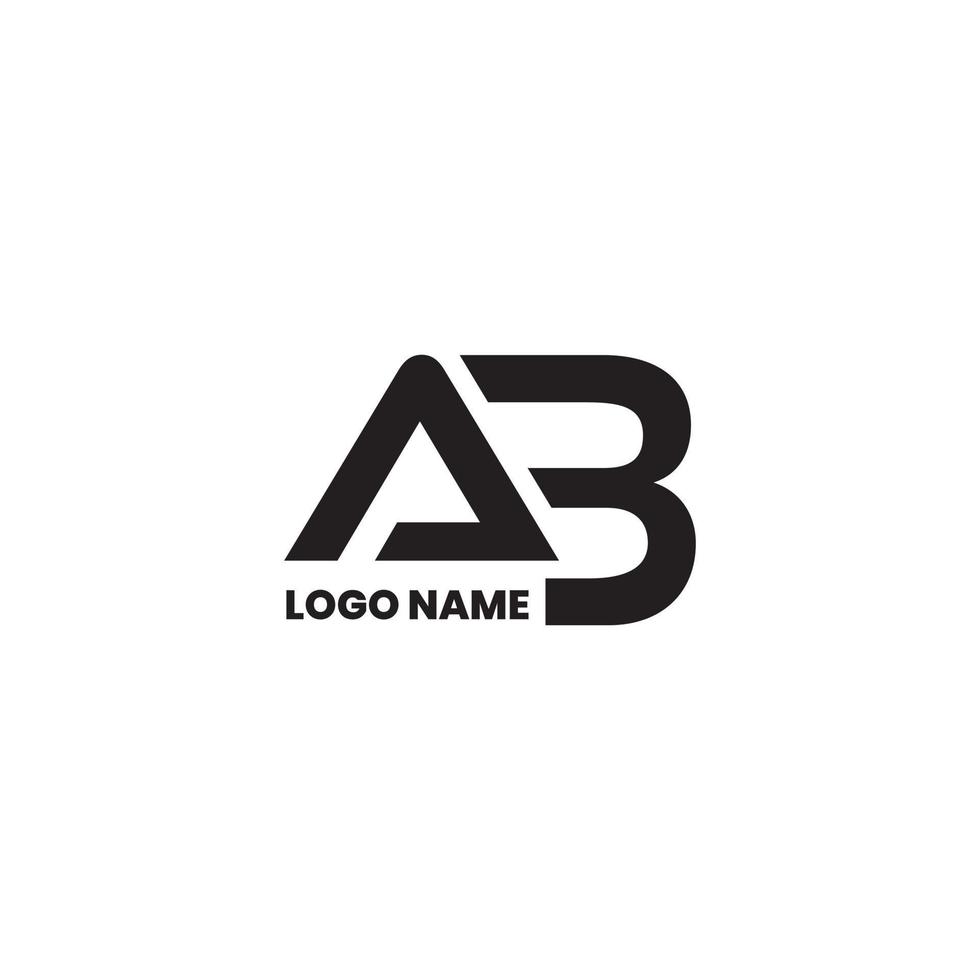 AB initial letter logo design vector