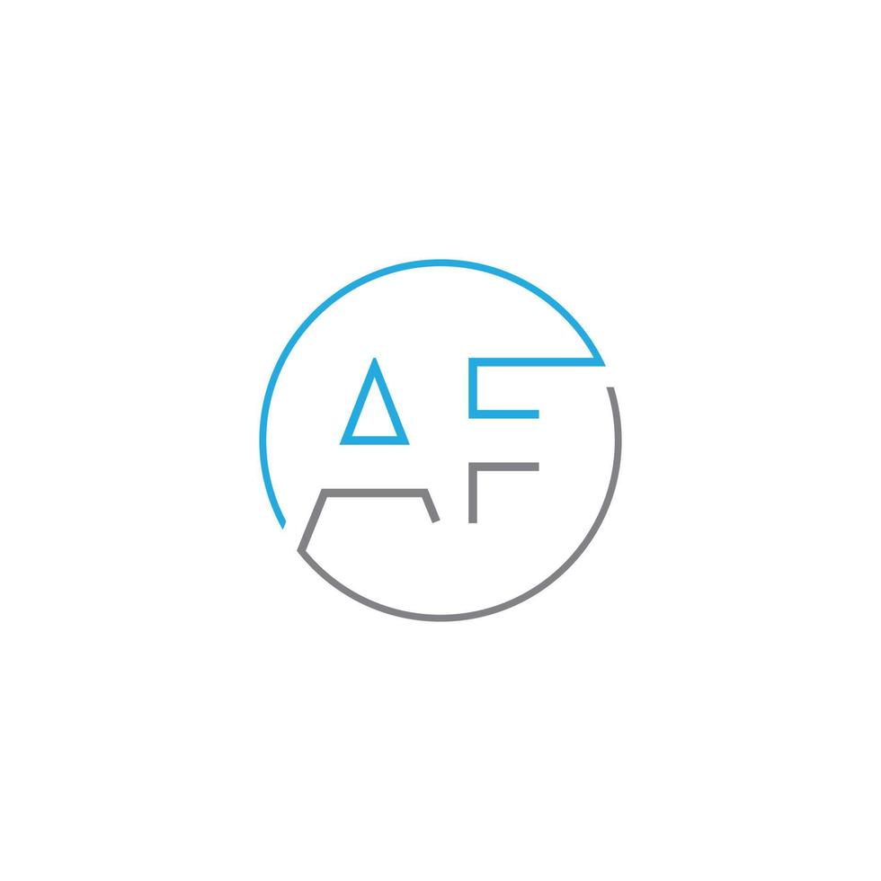 AF initial letter logo design free download vector