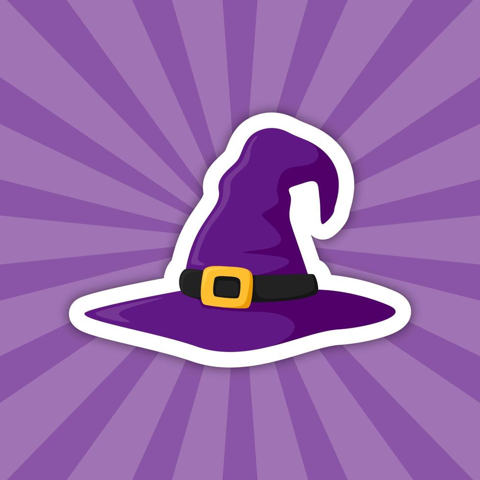 Note sticker with Wizard Hat, vector