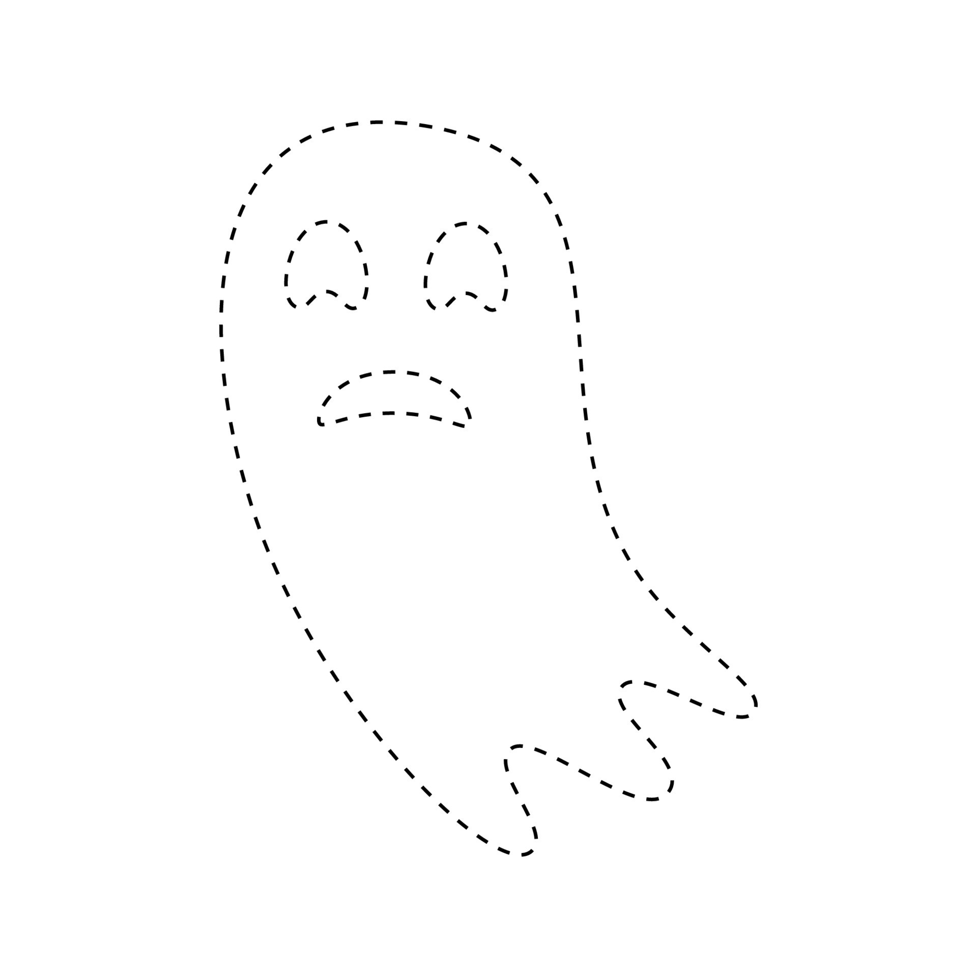 Ghost tracing worksheet for kids 11083149 Vector Art at Vecteezy