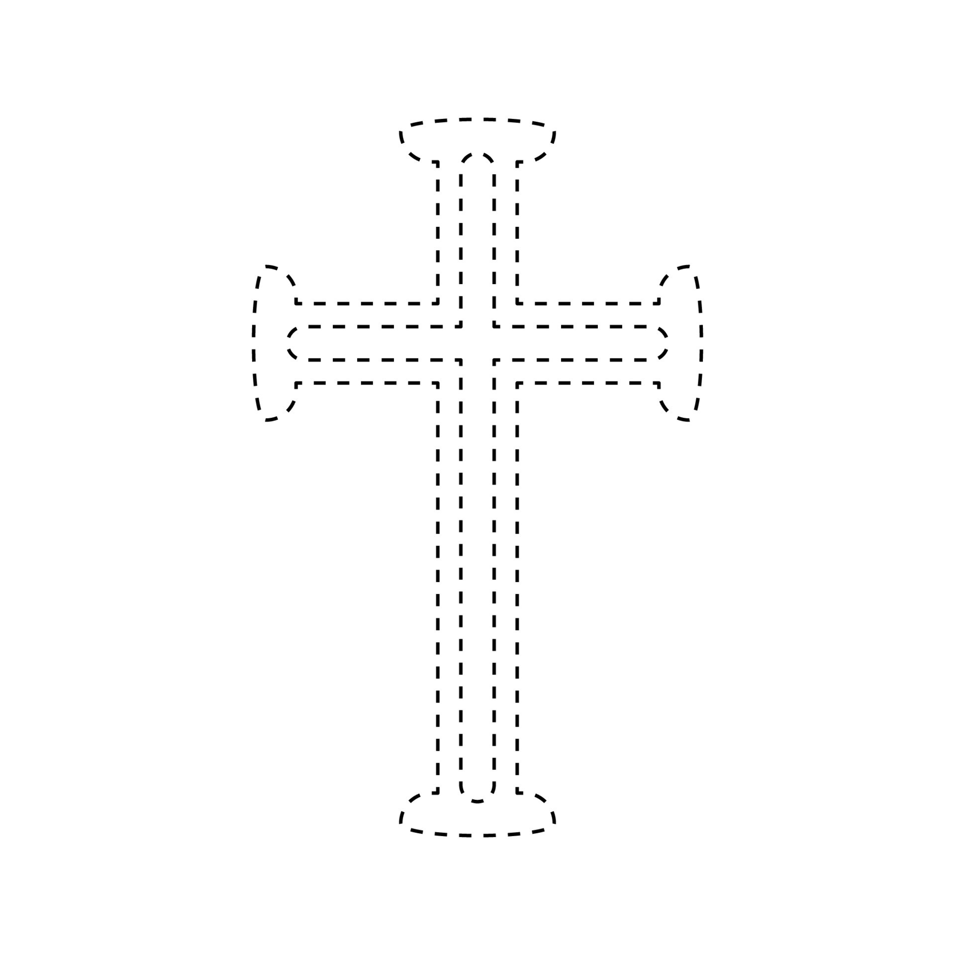 Christian Cross tracing worksheet for kids 11083169 Vector Art at Vecteezy