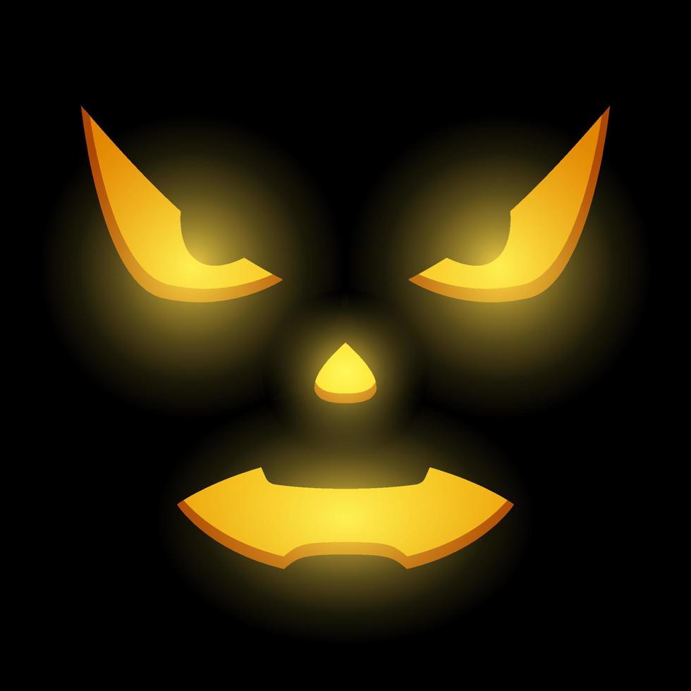 Halloween Pumpkin Face, Vector illustration