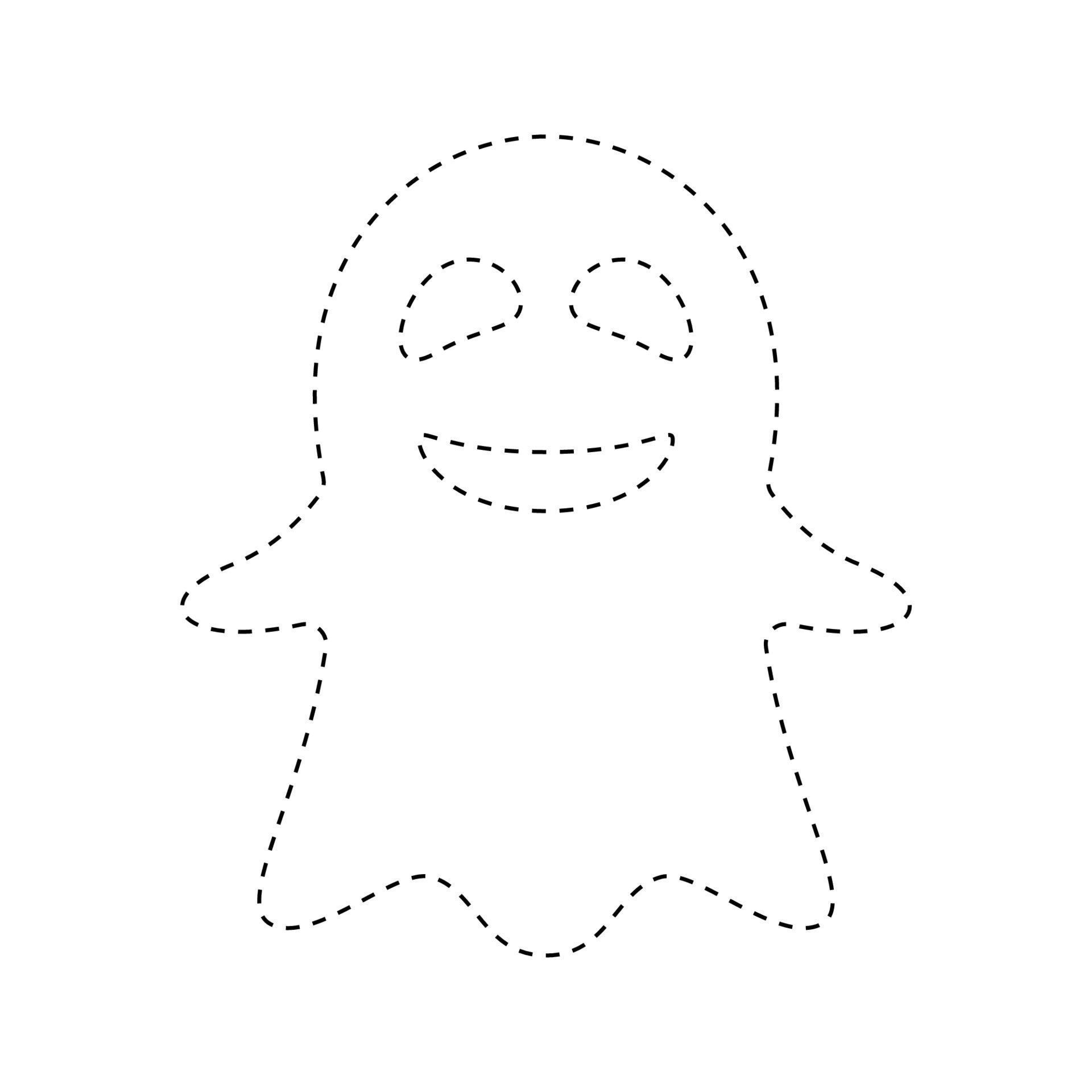 Ghost tracing worksheet for kids 11083233 Vector Art at Vecteezy