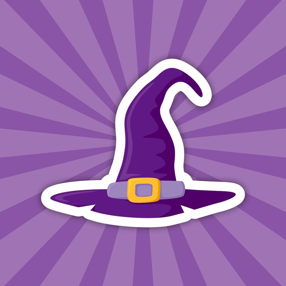 Note sticker with Wizard Hat, vector