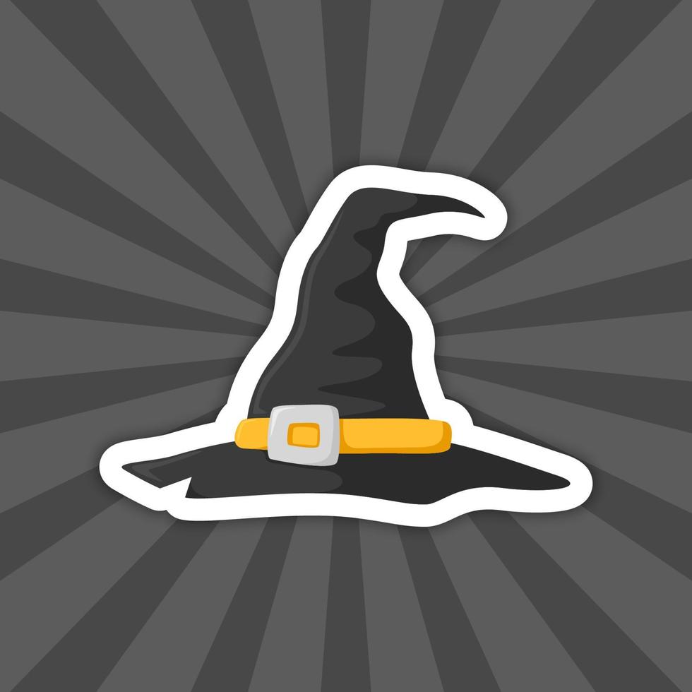 Note sticker with Wizard Hat, vector