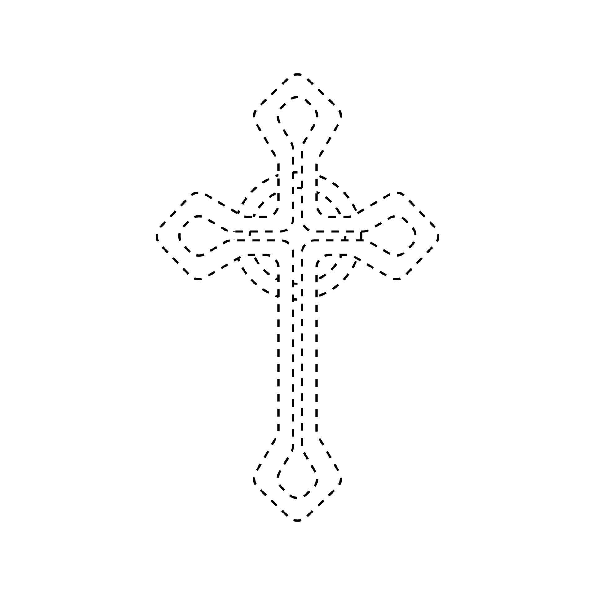 Christian Cross tracing worksheet for kids 11083318 Vector Art at Vecteezy