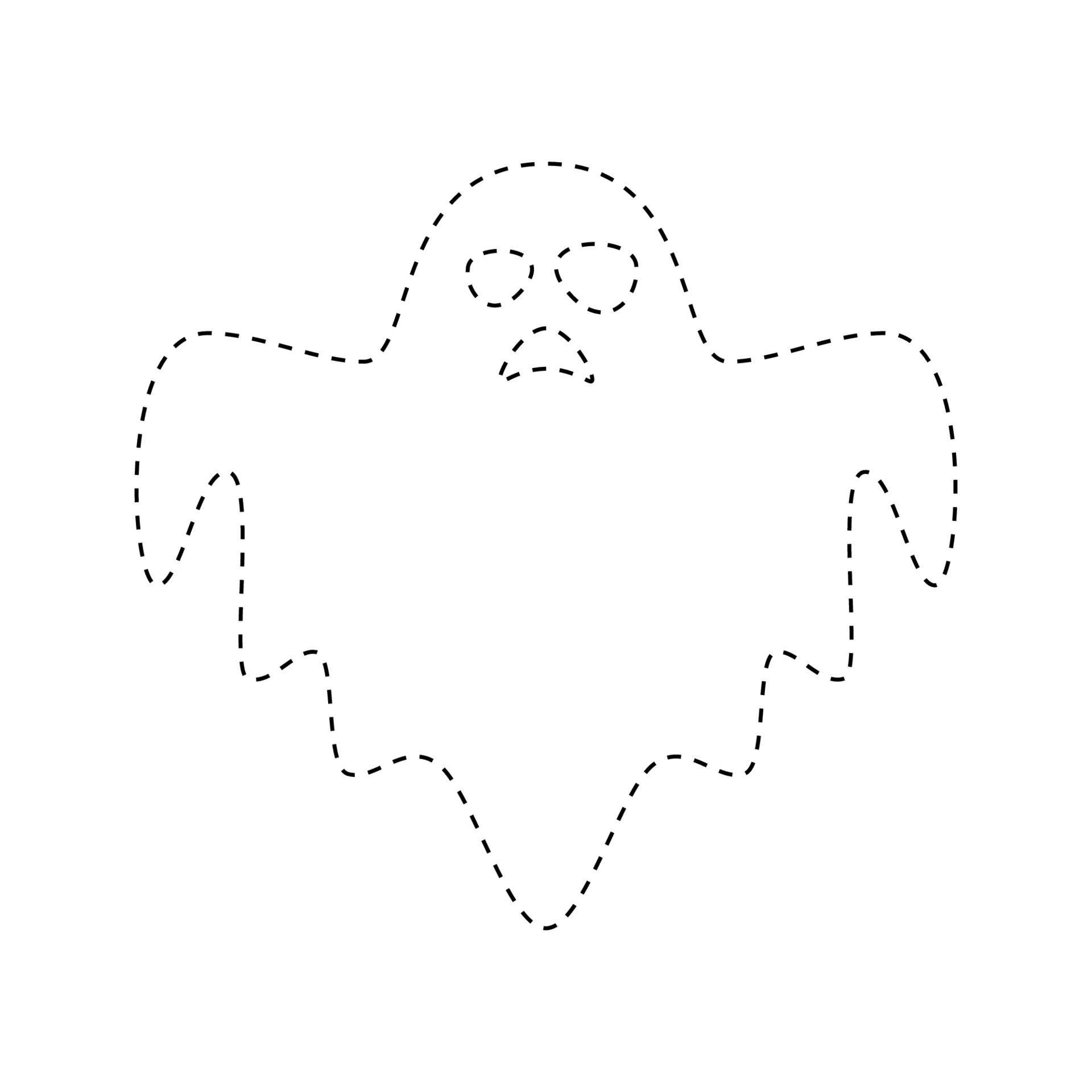 Ghost tracing worksheet for kids 11083350 Vector Art at Vecteezy