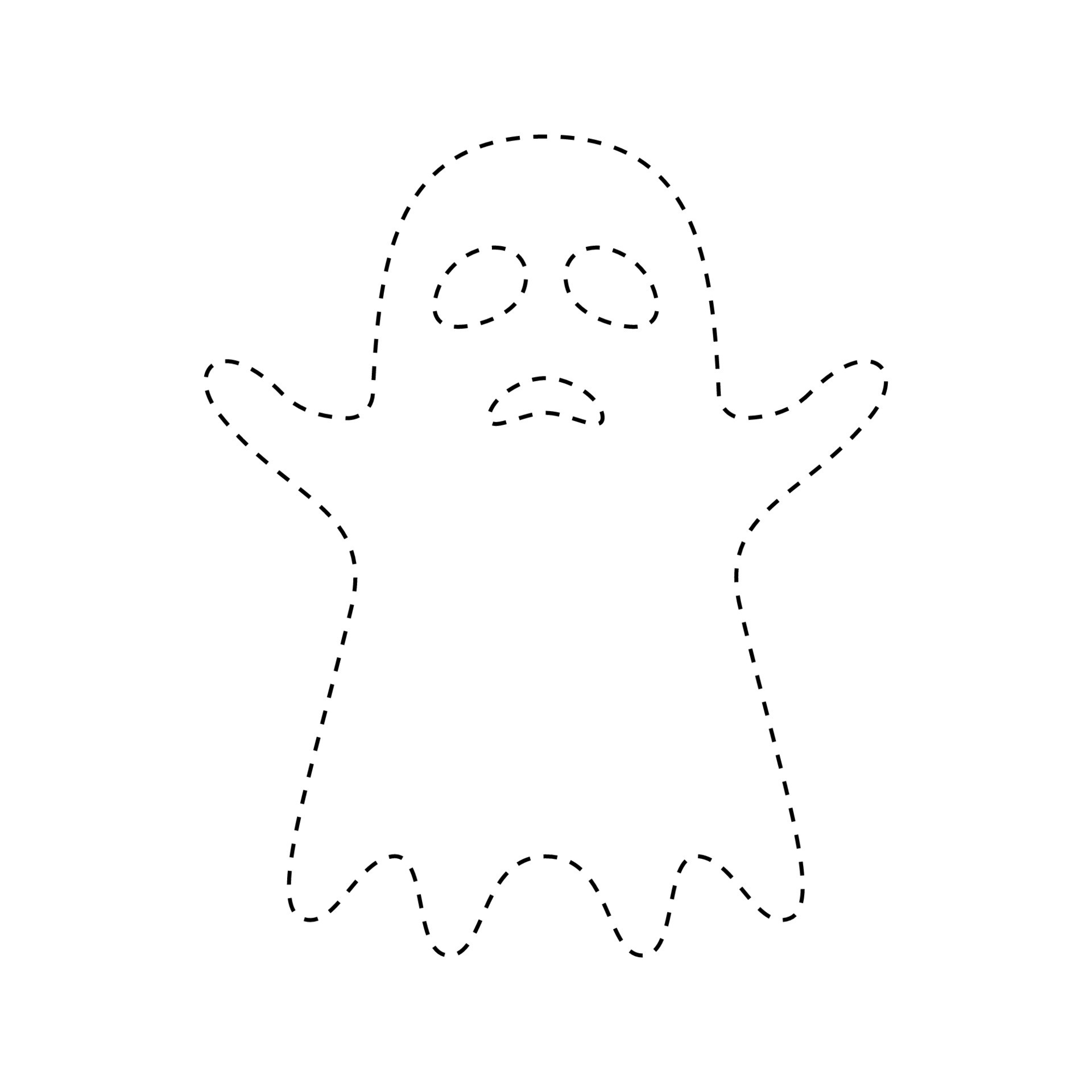 Ghost tracing worksheet for kids 11083379 Vector Art at Vecteezy