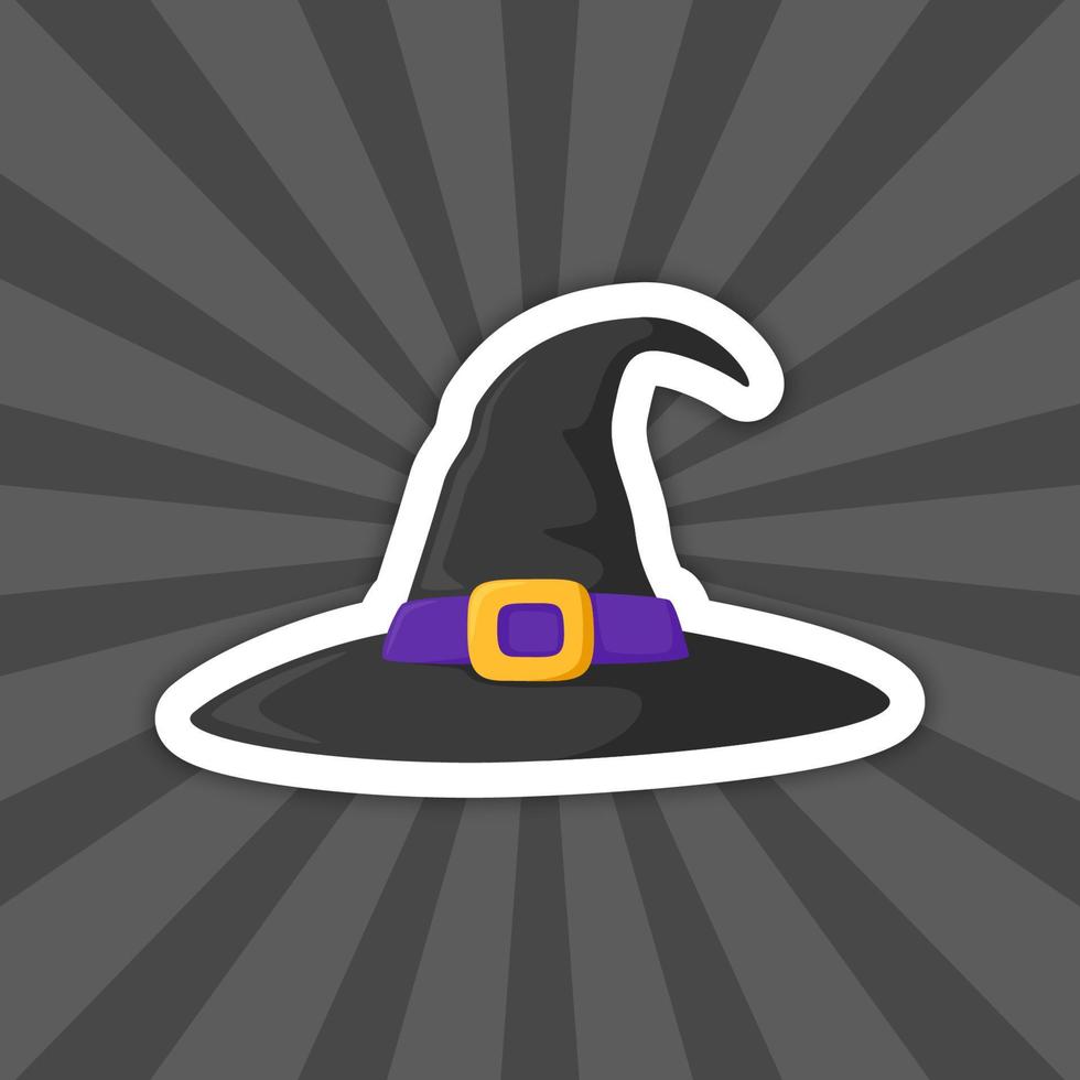 Note sticker with Wizard Hat, vector
